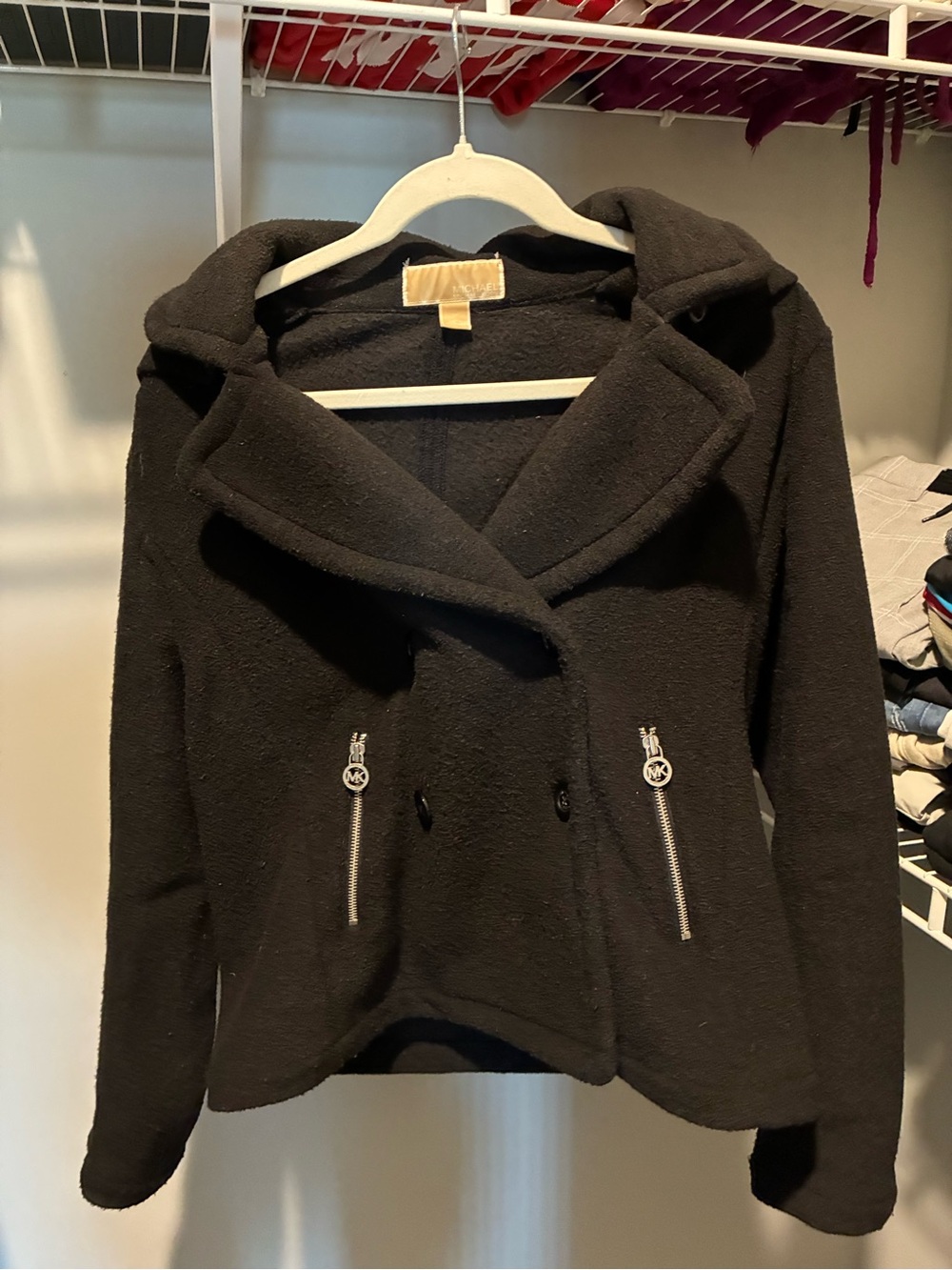 MICHAEL Michael Kors Black Double-Breasted Jacket - Size M